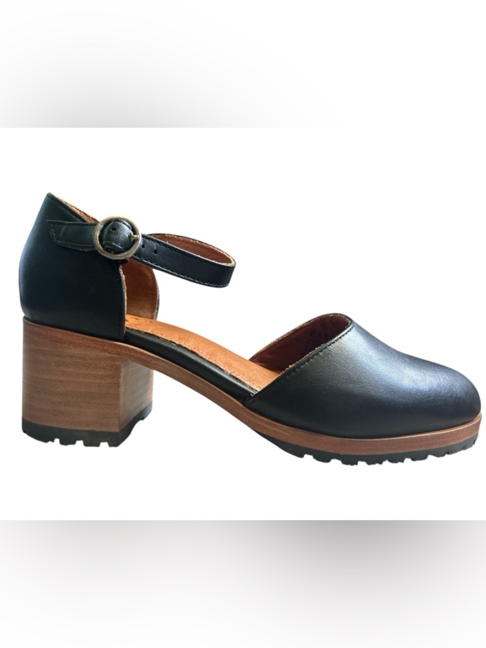Portland Leather Patina Mary Jane Block Heel Women’s Size 9.5 Handmade In Mexico - Picture 2 of 7